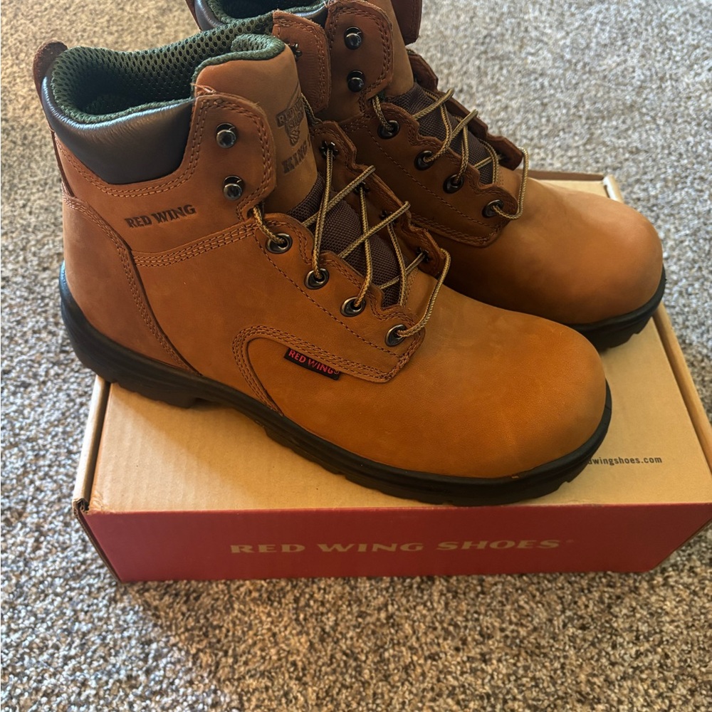 Red Wing Tan Leather Boots